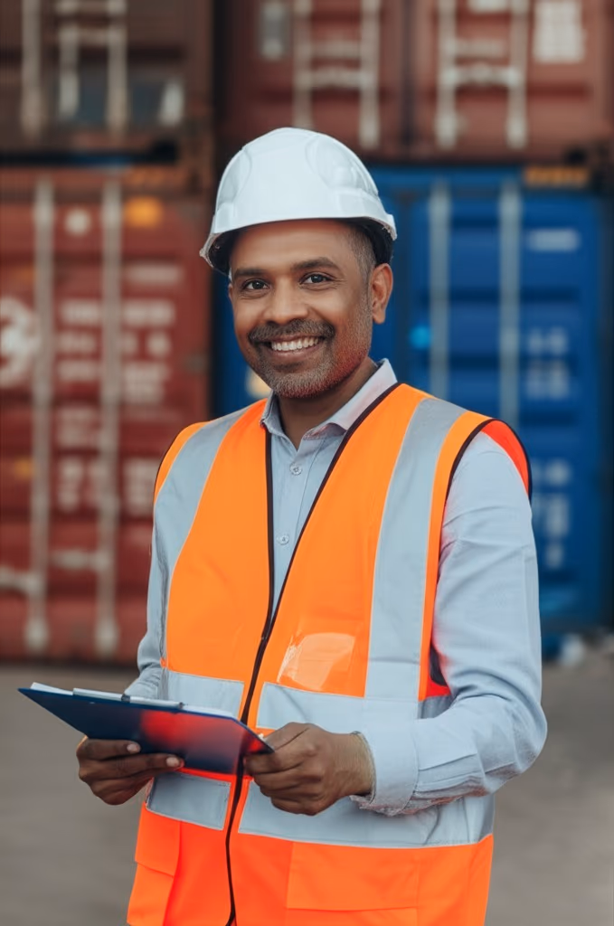 Milan team at a construction site